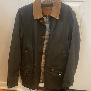 Women’s Ralph Lauren Green/Blackish Jacket with Brown Suede Collar